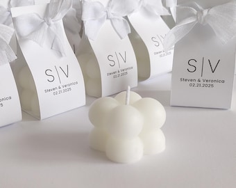 Wedding Favor Bubble Candle, Bridal Shower, Bridesmaid, Bachelorette Engagement Party Gift Box for guest