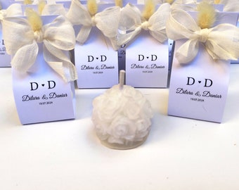 Cadeaux personnalisés pour bougies de mariage : Bougies bulles pour la douche nuptiale