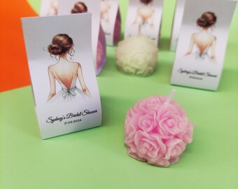 Brautparty, Hochzeits-Andenken, Rosen-Kerzenbevorzugungen
