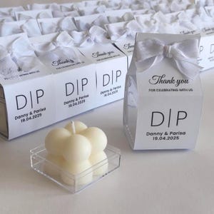 Personalized Bubble Candle Favors: Bridal Shower, Wedding Guest Gift