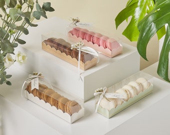 10 Stück Kuchenboxen Mit Sichtfenster – 49,5 X 67,3 X 12,7 Cm, Aus Karton, Für Donuts, Kekse, Cupcakes & Gebäck