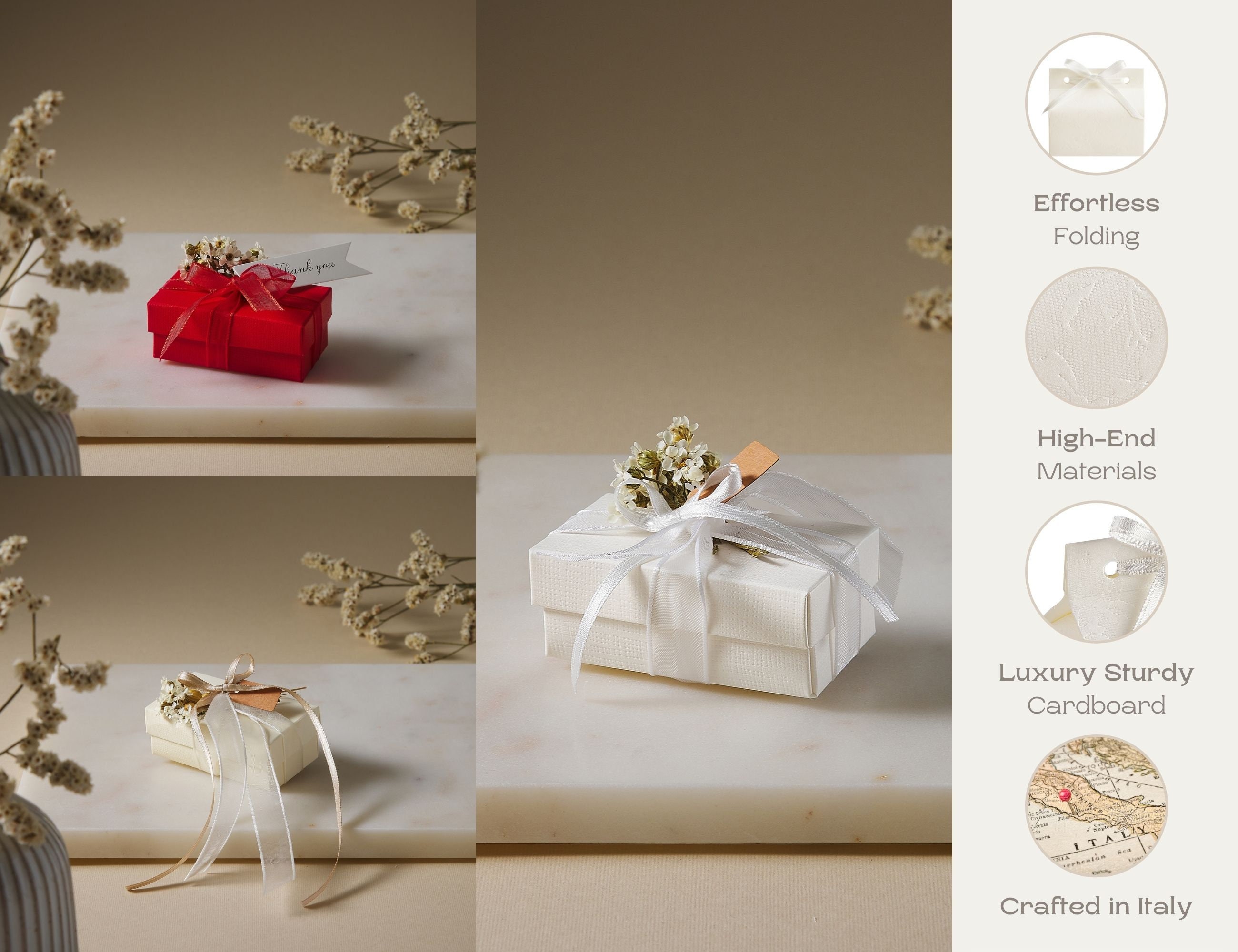 Pack of 40 Small Favor Boxes 2.75 X 1.57 X 1.18 Inch Ideal for Wedding ...