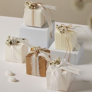 Lot de 40 coffrets cadeaux avec couvercles (2,36 x 2,36 x 2,36 pouces) - Idéal pour les coffrets cadeaux de mariage et les cadeaux de baby shower