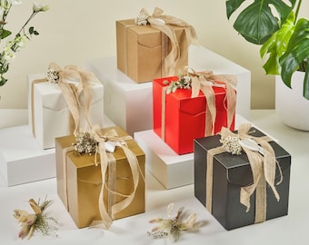 10er Pack Geschenkboxen für Geschenke (20 x 20 x 18 cm) - Ideal für Geschenkboxen, Brautjungfer-Vorschlagsboxen und Hochzeitsgeschenkboxen