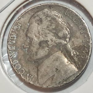 RARE 1948 struck through error Nickel Collectible Coin