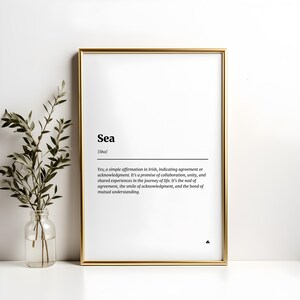 Sea Wall Art Gift, Irish Gift, Irish Print, Irish Home Decor, Ireland Print, Ireland Art, St. Patricks Day Gift