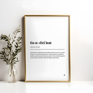 Go n-éirí leat Wall Art Gift, Irish Gift, Irish Print, Irish Home Decor, Ireland Print, Ireland Art
