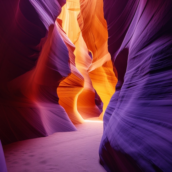 Antelope Canyon - Vibrant High-Res Outdoor Photography Print, Perfect Wall Decor for Nature Lovers