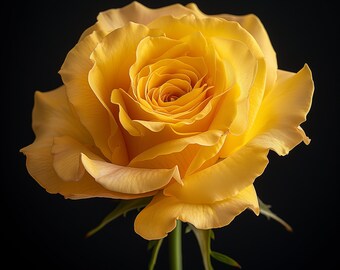 Yellow Rose Print - Striking Macro Photography Artwork, Vibrant Floral Wall Decor, Perfect Housewarming Gift Idea