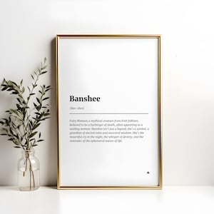Banshee Wall Art Gift, Irish Gift, Irish Print, Irish Home Decor, Ireland Print, Ireland Art, St. Patricks Day Gift