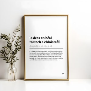Is Deas an Béal.. Wall Art Gift, Irish Gift, Irish Print, Irish Home Decor, Ireland Print, Ireland Art