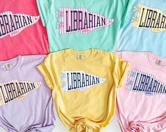 Comfort Colors Librarian Teacher Shirt, School Librarian Tee, Librarian T-Shirt, Gift For Librarian, Library Squad Tshirt, Reading Teacher