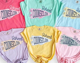 School Counselor Shirt, Comfort Colors® School Counselor Tee, Guidance Counselor Gift, Mental Health School Staff Shirt, Back to School