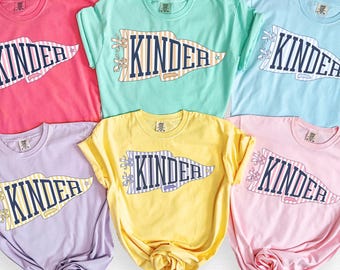 Kindergarten Teacher Shirt, Comfort Colors Teacher Back To School Gift, Teacher Appreciation Tshirt, Teacher Team Tee, Custom Teacher Shirt