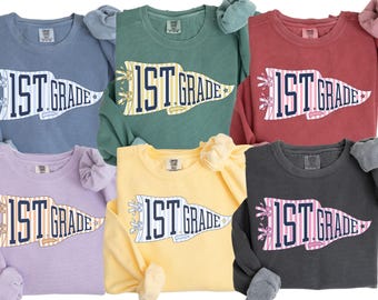First Grade Teacher Sweatshirt, Comfort Colors First Grade Sweatshirt, Back To School Gift, 1st Grade Teacher Sweater, Teacher Team Gifts