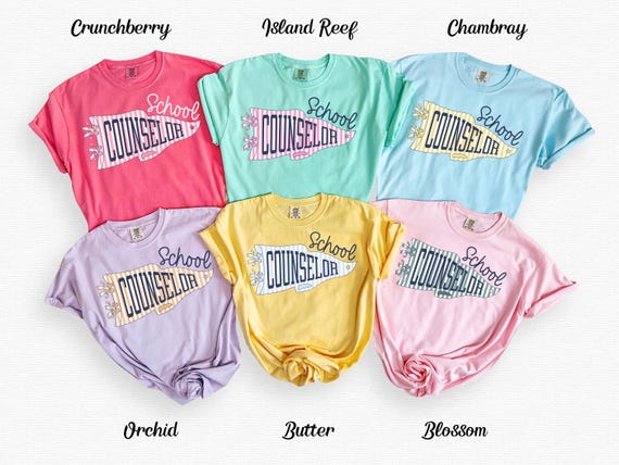 School Counselor Shirt, Comfort Colors® School Counselor Tee, Guidance Counselor Gift, Mental Health School Staff Shirt, Back to School