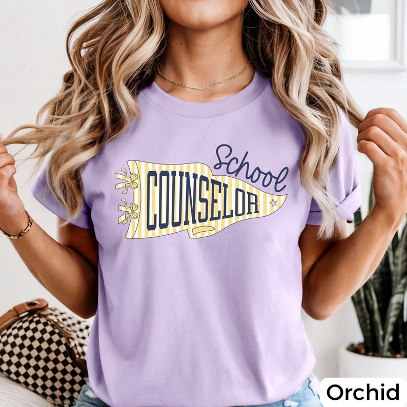 School Counselor Shirt, Comfort Colors® School Counselor Tee, Guidance Counselor Gift, Mental Health School Staff Shirt, Back to School image 5