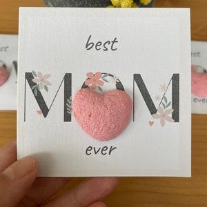 50 pezzi regalo commemorativo per la migliore mamma di sempre, bomboniere a forma di cuore piantabili, bomboniere uniche per la festa della mamma, regali personalizzati all'ingrosso per aziende, colleghi