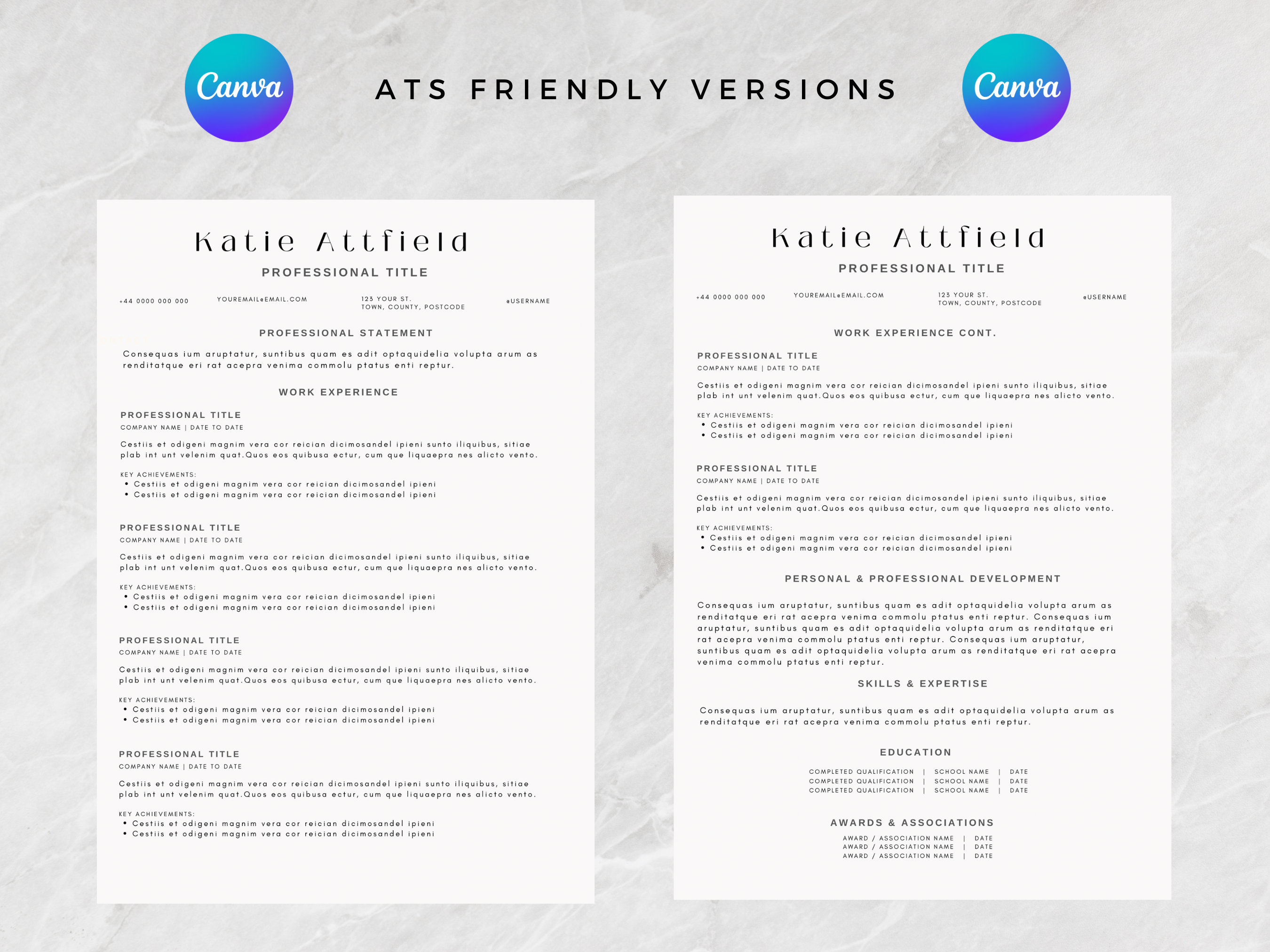 CV Template Uk, ATS Friendly Cv Template, Curriculum Vitae, Resume With Photo, CV With Photo, - Etsy