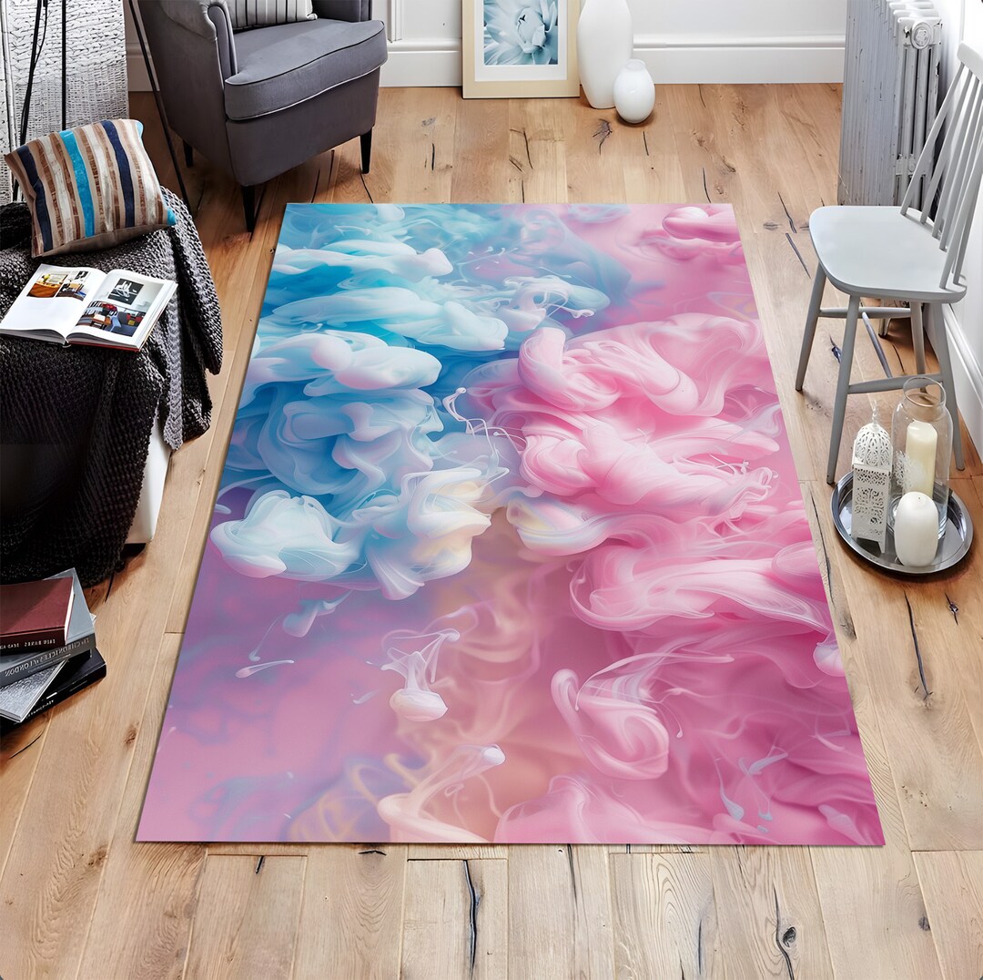 Color Saturated Rugs Pastel Colors Rug, Tranquil Rug, Serene Rug, Muted Colors Rug, Nursery ...