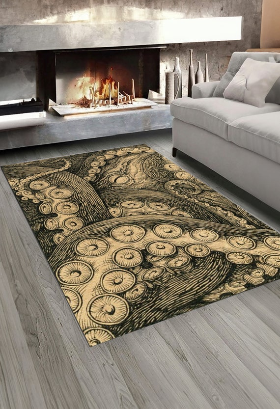 Octopus Pattern, Octopus Rug, Octopus Design, Animals Rug, Decorative Rug, Fantastic Rug, Salon Room Rug, Housewarming Gift