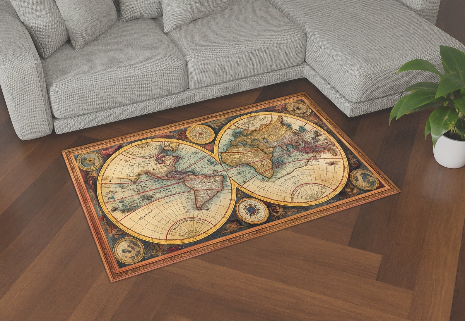 Traveling Rug Map Design Rug,world Map Rug,vintage Map Design Rug,explorer Rug ...