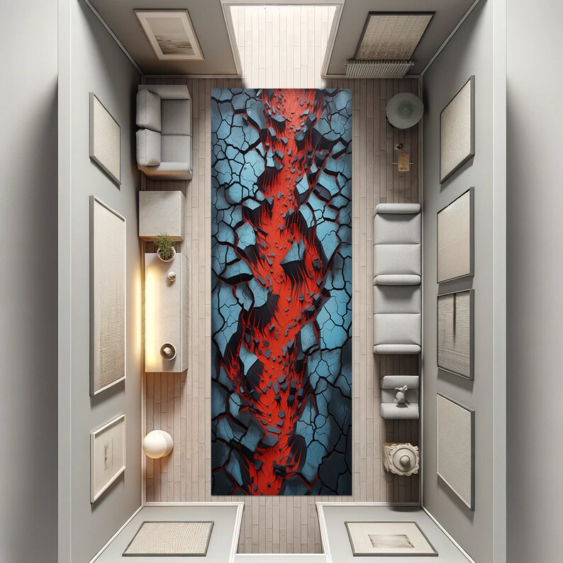 3d Pattern Runner Rug 3D Runner Rug, 3D Design, Deep Hole Rug, 3D Huge Crack, Illusion Rug ...