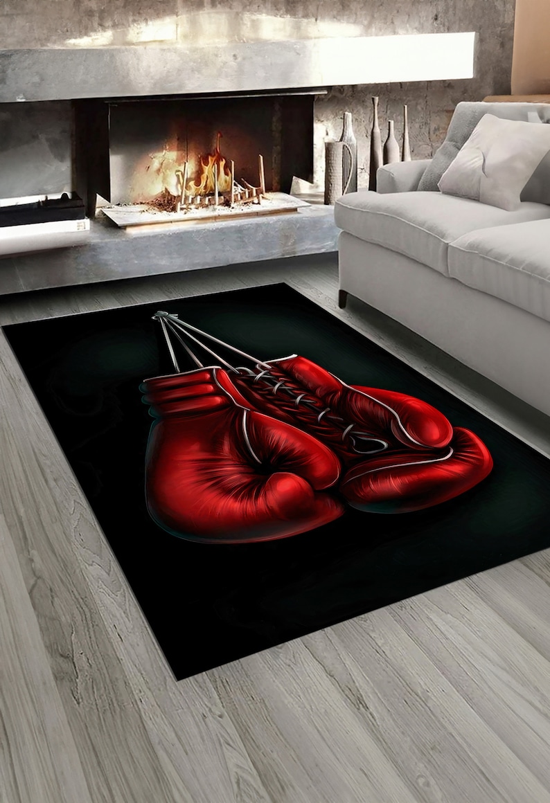 Boxing Design Rug, Boxing Gym Rug, Fitness Rug, Athletic Rug, Sports ...