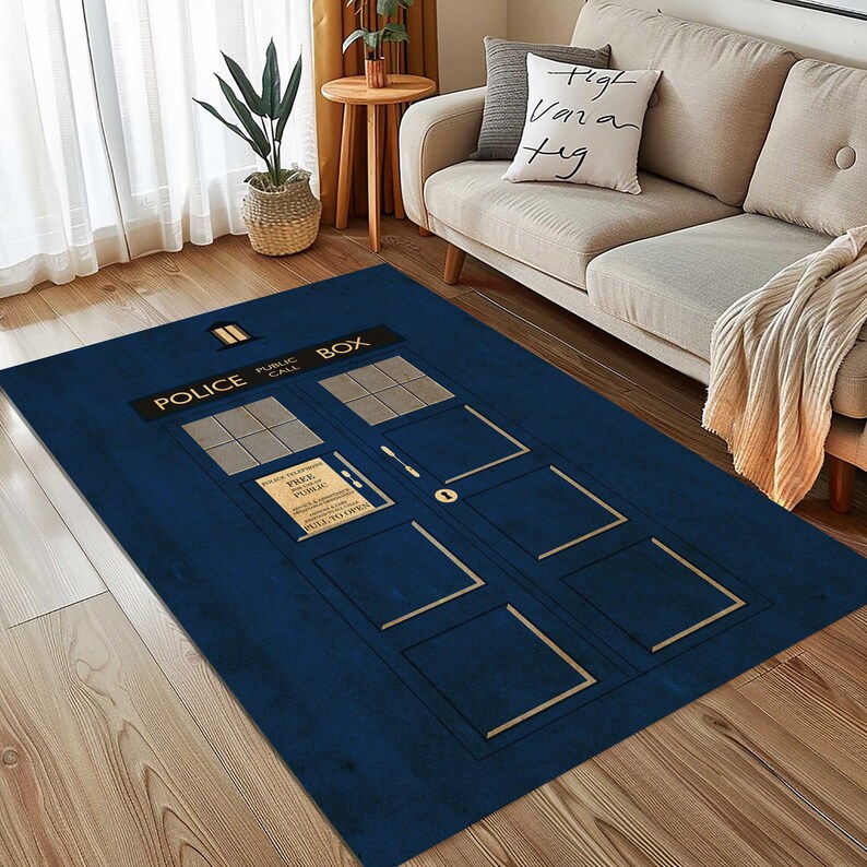 Police Box Rug,tardis Rug,doctor Who Rug,shaped Rugs,rugs for Living ...