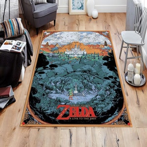 Zelda Legend Rug, Gaming Area Rug, Zelda Game Rug, Gamer Gifts, Game Room Rug, Home Decor Rug, Gamer Room Decor, Non-Slip Rug, Modern Rug