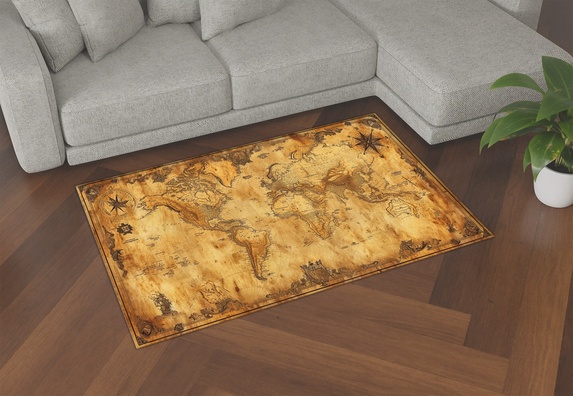 World Explorer Rug Map Design Rug,world Map Rug,vintage Map Design Rug,explorer Rug ...