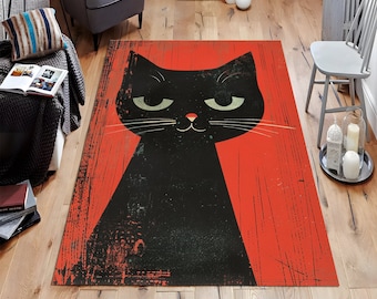 Kattenkleed, dierenkleed, kattenkleed, speels kleed, gezellig kleed, kleed voor interieurdesign, kleed voor de woonkamer, cadeau voor huisdieren