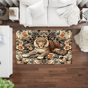 Leopar Rug,Leopar Pattern Rugs,Tiger Rug,Animal Rug,Cool Animal,Living Room Rug,Colorful Rugs,Big Cat Rug,Living Room Decor,Modern Rug