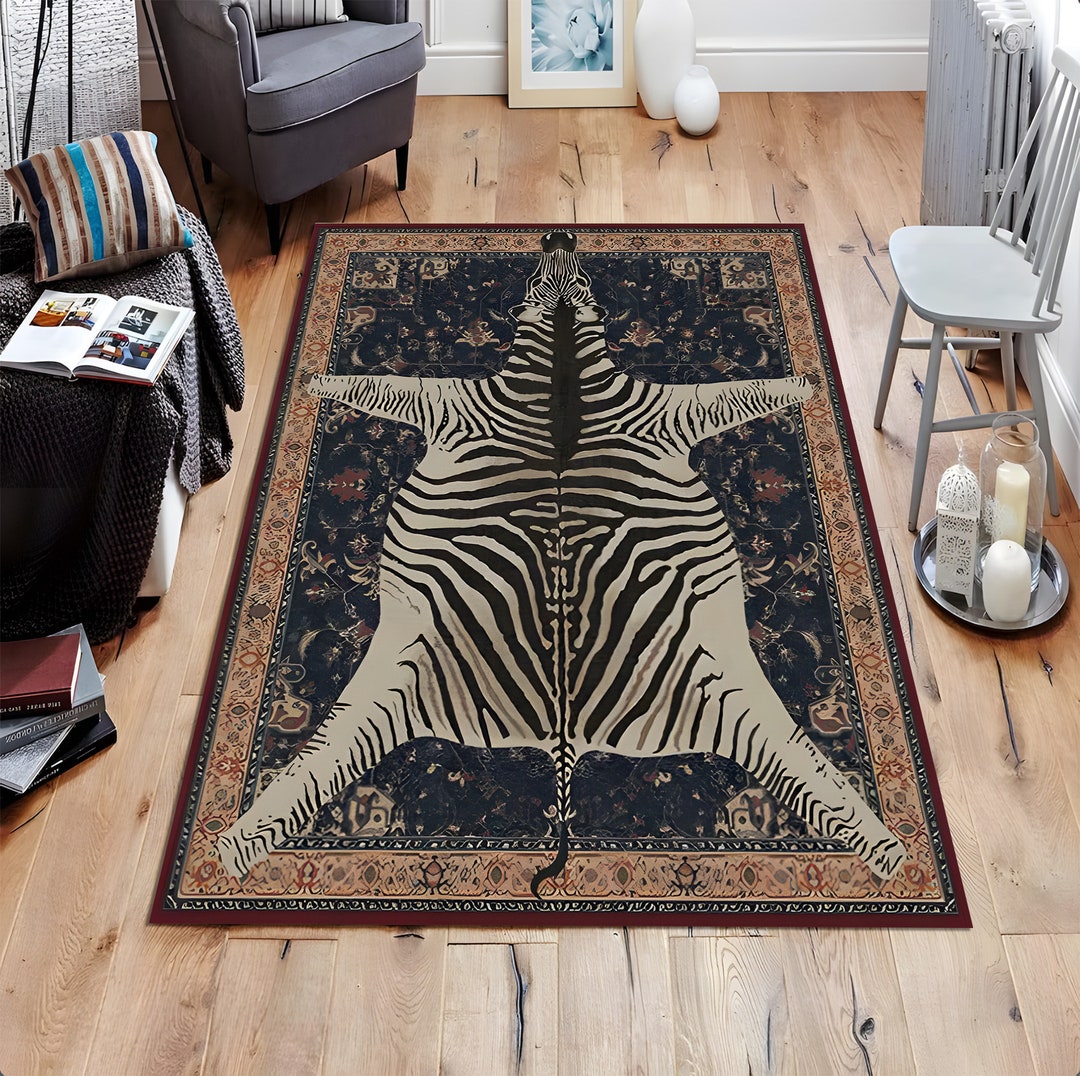 Zebra Design Rug,zebra Skin Design,zebra With Classsic Rug,vintage ...