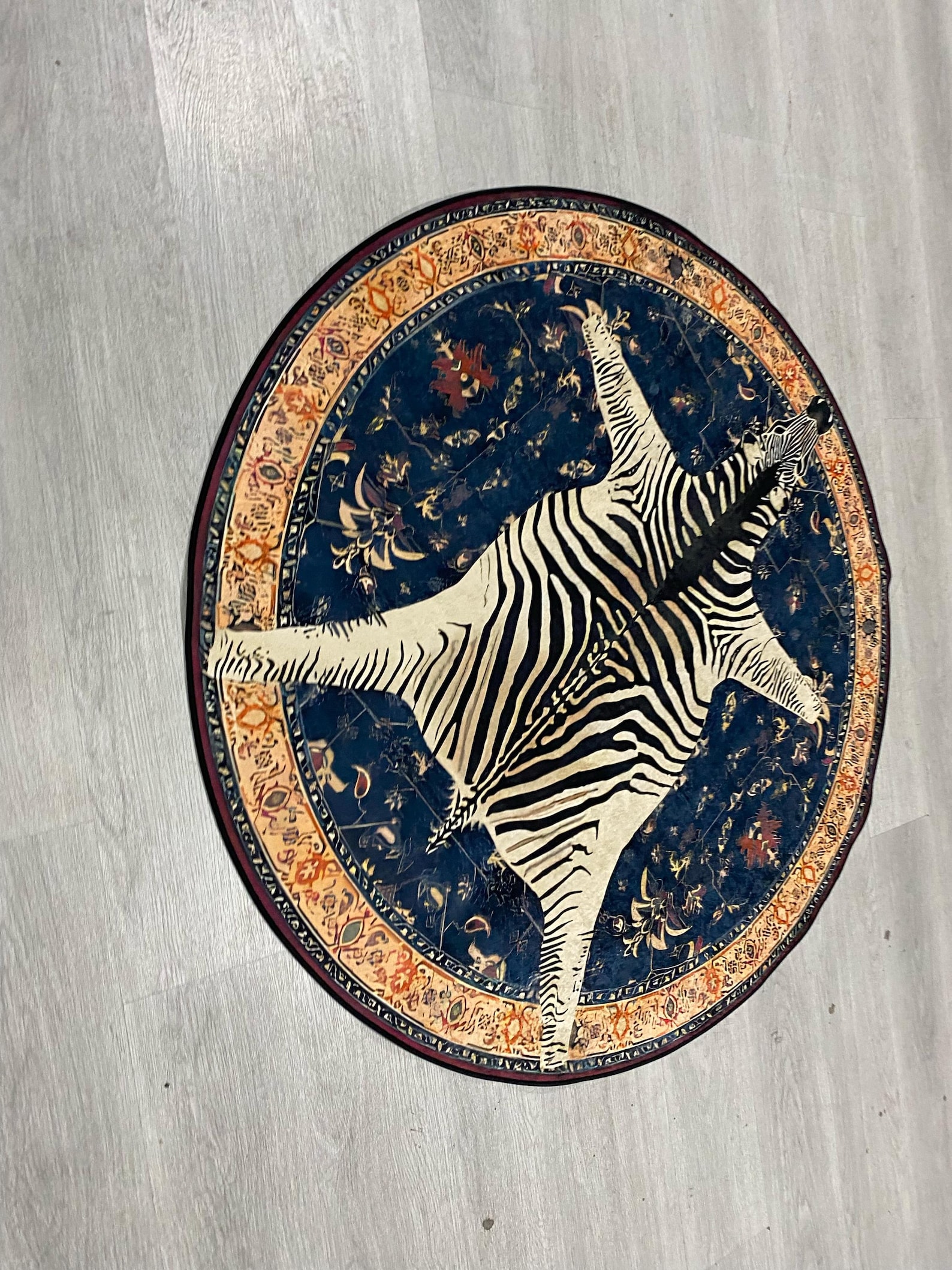 Zebra Design Round Rug,round Rug,zebra Skin Design,zebra With Classsic ...