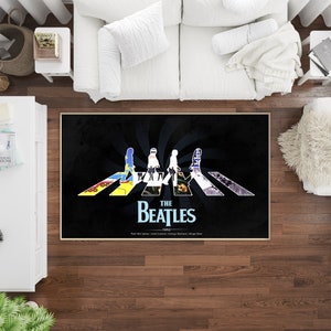 The Beatles, The Beatles Rug, Rock Band ,Music Rug, Fan Rug, Best Selling The Beatles Rug,Non Slip Rug,Living Room Rug, Customized Rug