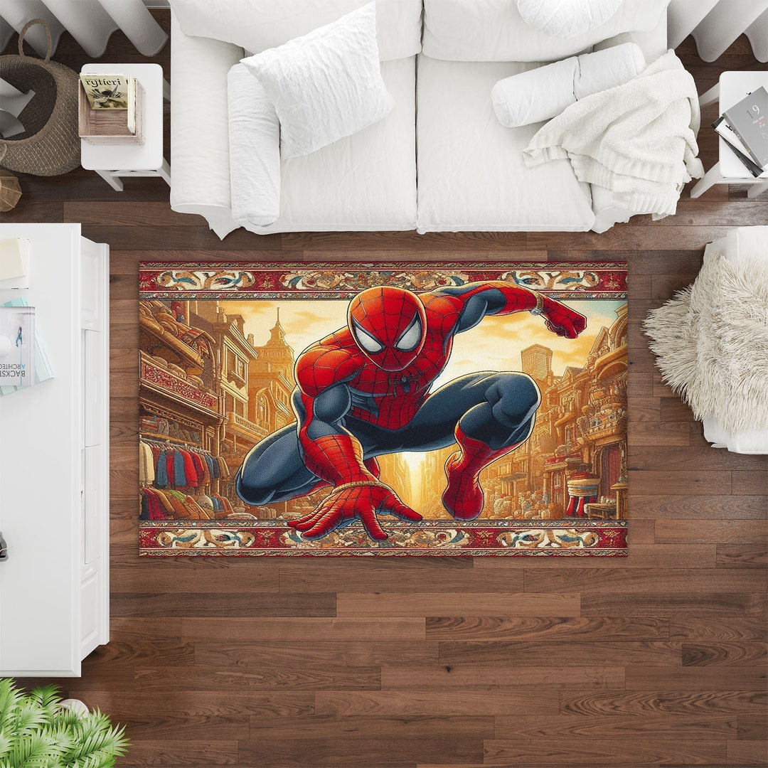 Spiderman, Spiderman Rug, Spider Man Rug,area Rug,popular Rug, Non Slip ...