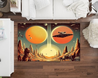 Star Wars Rugs,Starwars,Starwars Patterned Rug,Star wars floor Rug,Kids Room Rug,Gift For Him,Non slip Rug,Popular Rug,Starwars floor Rug