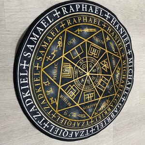 Seal, Seven Archangels, Decorative Round Rug, Round Rug, Home Decor Rug ...