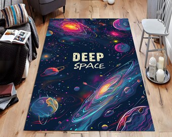 Deep Space Design Rug, Celestial Rug, Galaxy Rug, Space Rug, Cosmic Rug, Astronomy Rug, Starry Rug, Nebula Rug, Livingroom Rug, Interior Rug