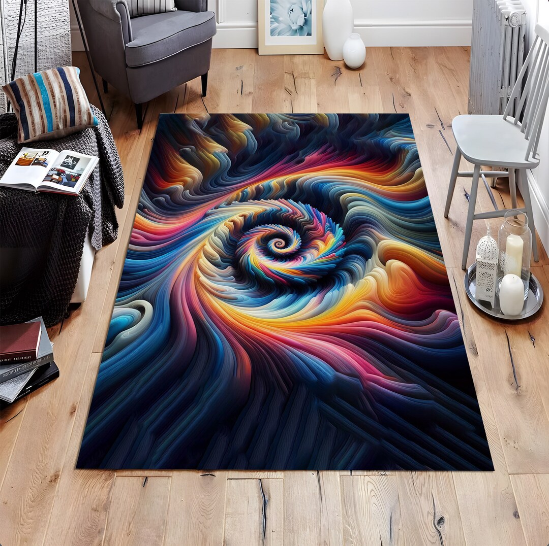 Colorful Rugs Only Colorful Design, Colorful Vortex, Contemporary Rug, Vibrant Rug ...