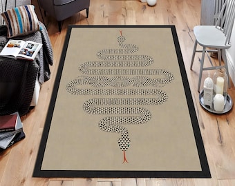 Schlangen Teppich,Modeteppich,Beige Teppich,Modern Art Teppich,Dekoration,Haus Dekoration,Bodenteppich,Büroteppich,Wohnzimmerteppich