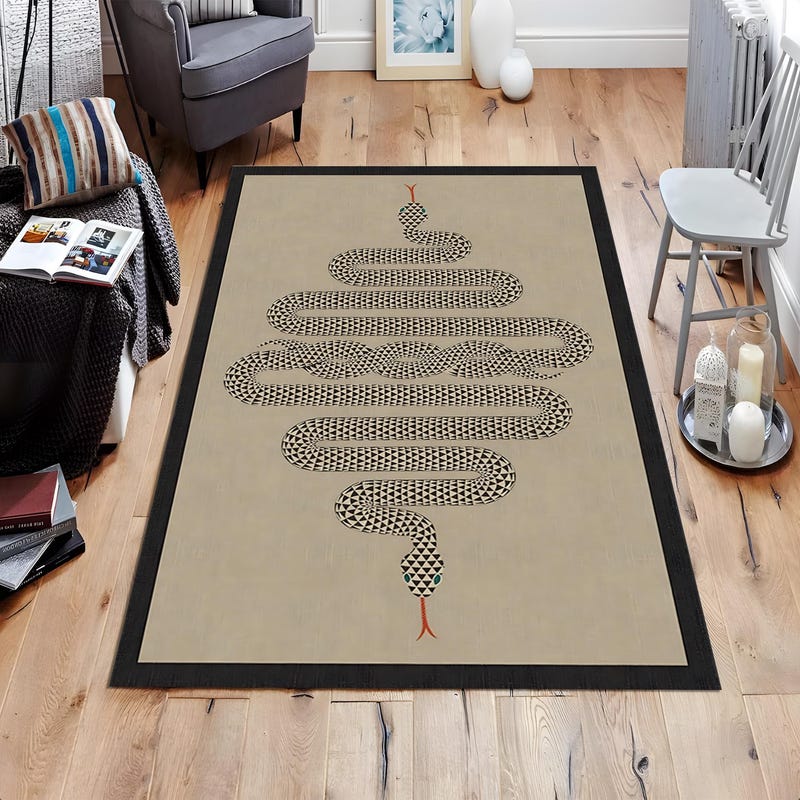 Snake Print Rug - Etsy
