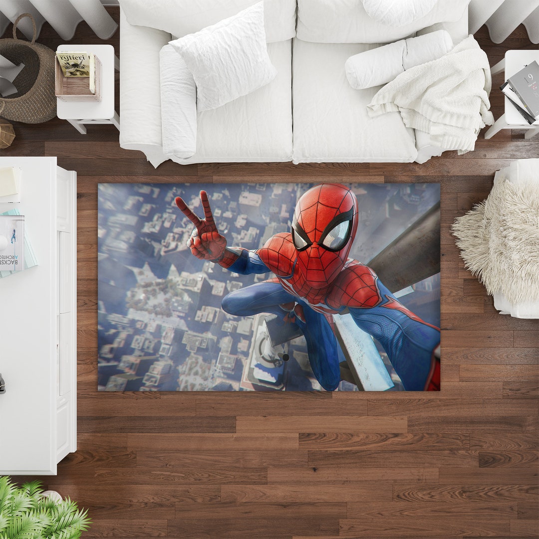 Spiderman Rug, Spider Man Rug, Game Room Decor, Gift for Childs ...