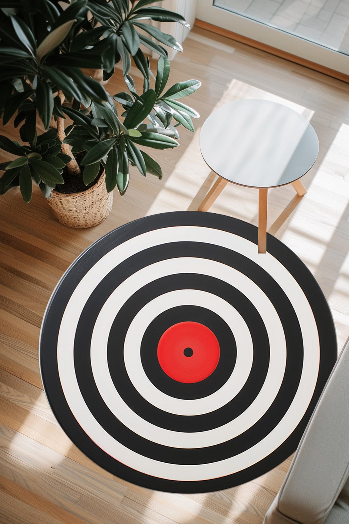Dart Board Design Rug, Game Room Decor, Man Cave Rug, Round Rug, Home ...