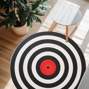 Dart Board Design Rug, Game Room Decor, Man Cave Rug, Round Rug, Home ...