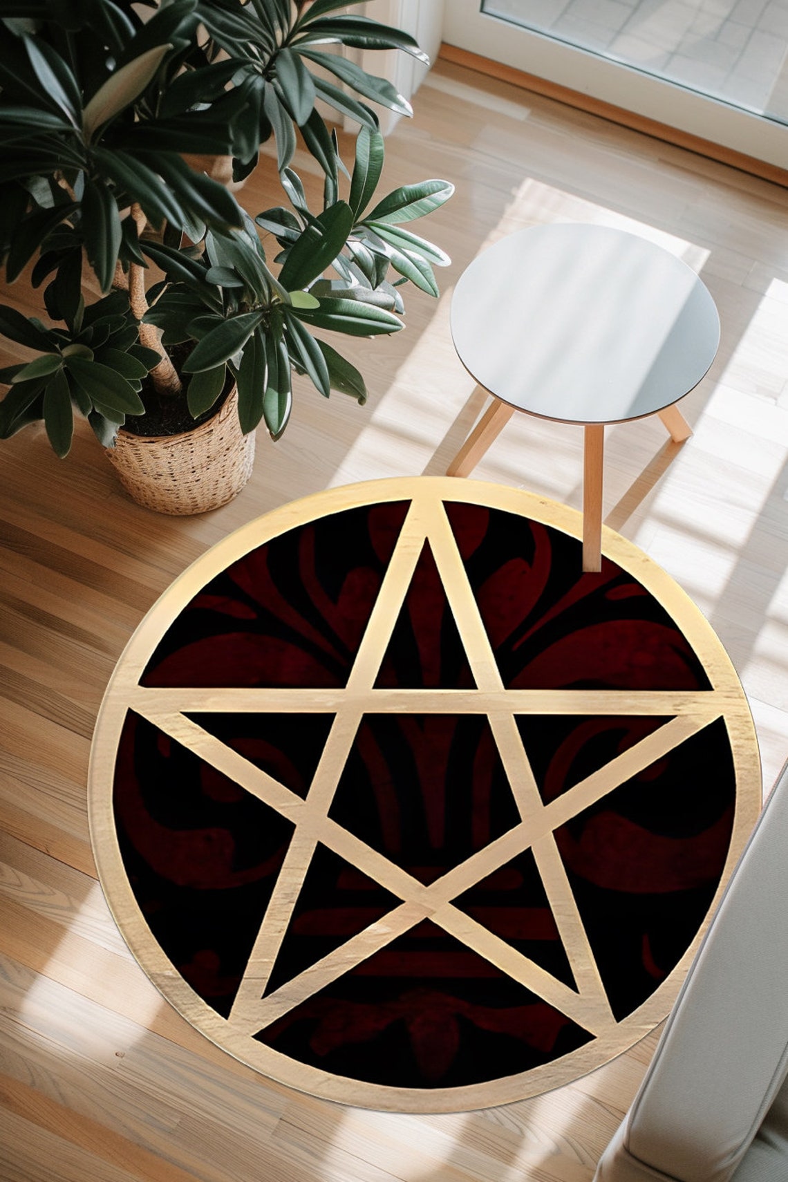 Astrology Rug,the Love Witch Patterned Rug,movie Decor,red Pentagram ...