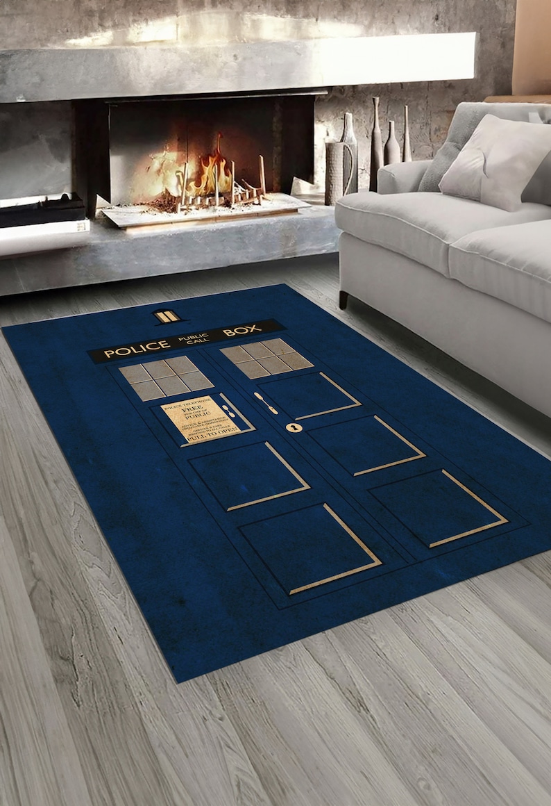 Police Box Rug,tardis Rug,doctor Who Rug,shaped Rugs,rugs for Living ...