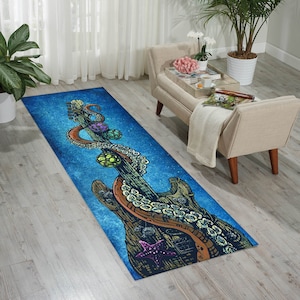 Guitar, Guitar Themed Rug, Guitar Runner Rug,Long Rug,Entry Rug,Anti Slip Runner Rug,Hallway Runner Rug,Runner Rug,Area Rug,Music Runner Rug