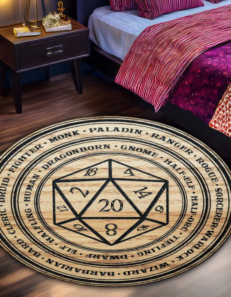 Dnd Red Rug Dungeons Dragons Rug,dragon Round Rug,dnd Theme Rug,dnd Map Rug,round ...